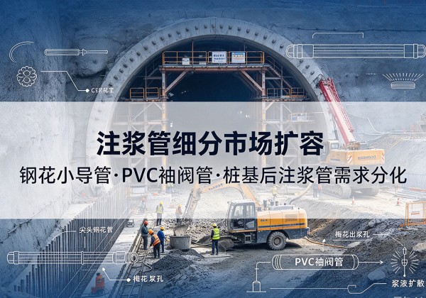 敦化注浆管细分市场扩容，隧道钢花小导管、PVC 袖阀管、桩基后注浆管需求分化